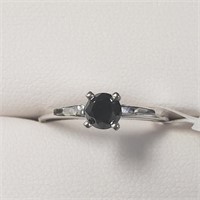 $1450 14K Black Diamond(0.48ct) Ring