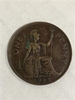 1945 GREAT BRITAIN ONE PENNY