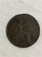 1901 GREAT BRITAIN ONE PENNY