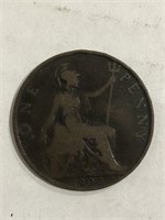 1902 GREAT BRITAIN ONE PENNY