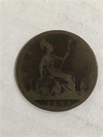 1893 GREAT BRITAIN ONE PENNY