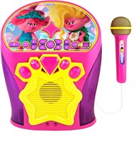 $50  eKids Trolls Bluetooth Karaoke & Mic, Pink