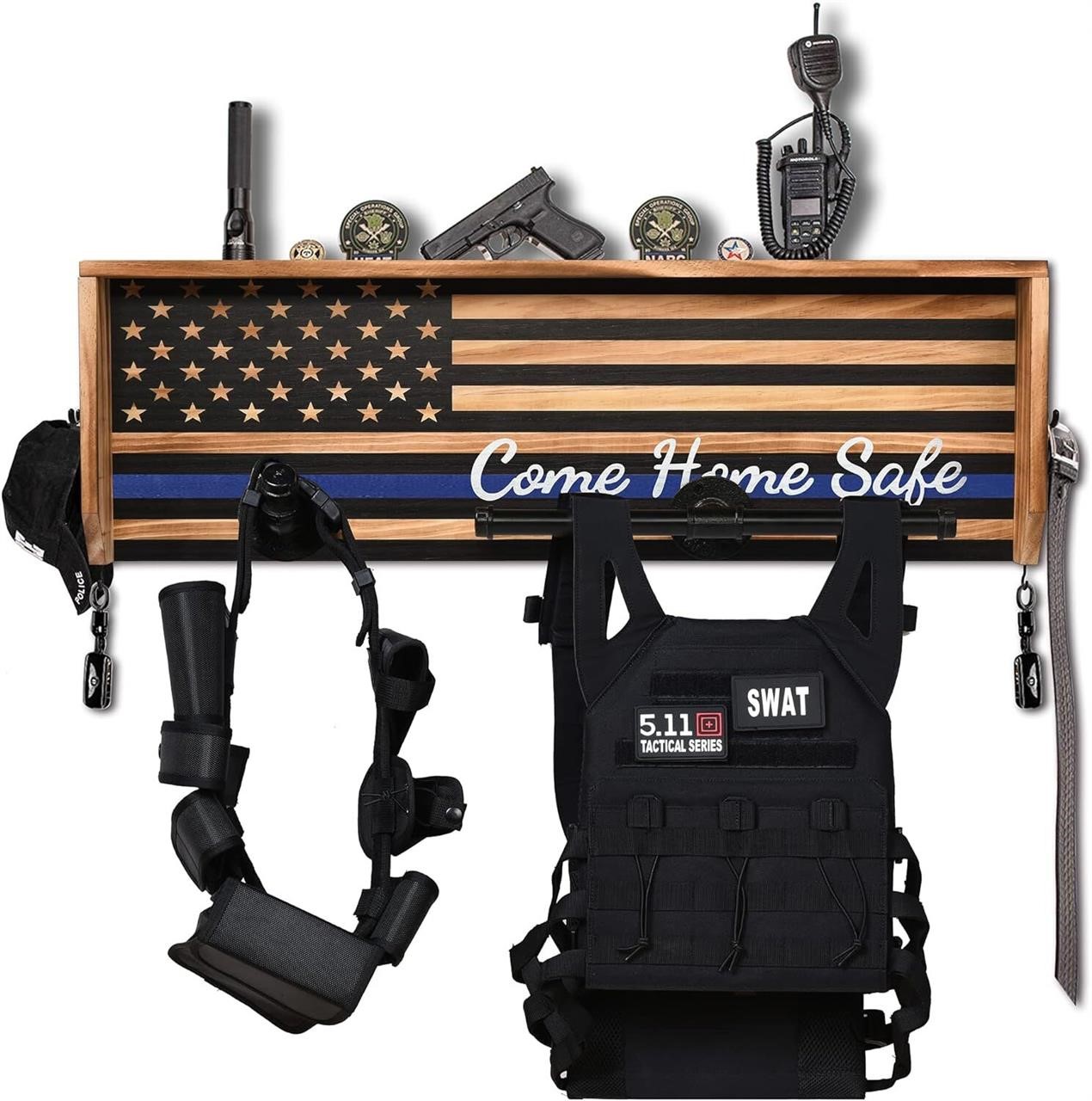 $30  Wall Mounted Tactical Gear Rack (Wood Color)