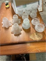 Frosted glass shades large lot