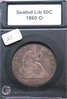 1860 O SEATED HALF DOLLAR G