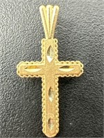 14k. Gold Cross Pendant .98 Grams