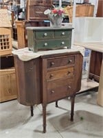 Sewing cabinet and box with drawers