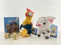 Disney Moana Lot. Book/DVD Set & Plush Toys