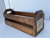 O’Keefe’s extra old stock wood carrying crate
