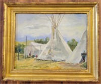 "Camp of the Crow Indians" by Bob Barlow, Original