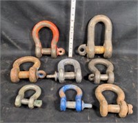 8 Assorted Size Screw Pin Shackles