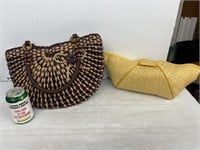 Two beach woven bags unknown brands