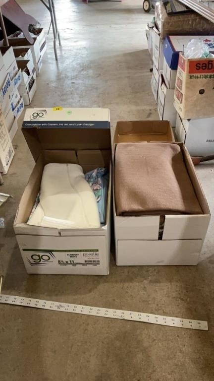 Boxes of fabric