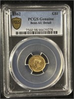 1862 Gold Dollar