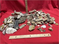 collection of rocks and various artifacts