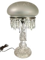 Brilliant Cut Crystal Mushroom Lamp
