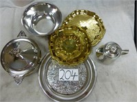 Oneida Bowl / brass plates