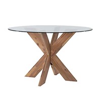Powell Avaloni X Base Dining Table, 30"H x 48"W x