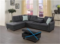 Sectional Sofa with Left Facing Chaise - Grey