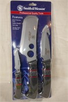 NEW SMITH & WESSON 3PC KNIFE/TOOL SET