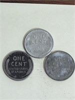 Set of 3, 1943 Steel Pennies