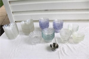 Glass and Plastic dessert bowls