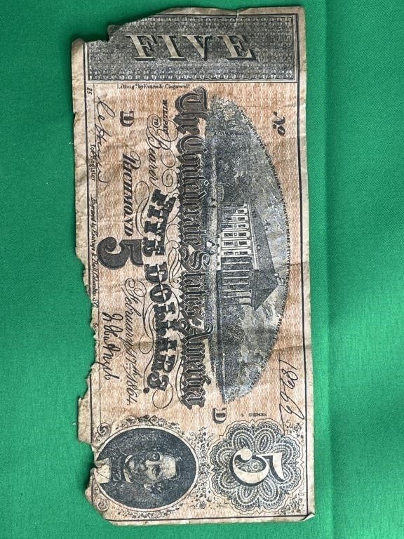 $5 Confederate States of America Note