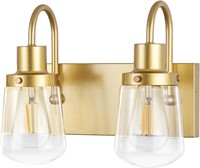 Yaohong 2-Light Sconce  Gold  Clear Glass