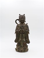 Bronze Figure of Buddhist Attendant / longwangnu