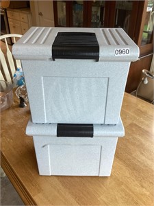 Two file boxes