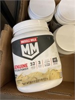 Box of (7) Muscle Milk Genuine Protein Powder in