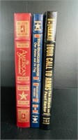 3 Patriotic Hardback  Book Lot Gold edged