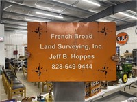 French Broad Land Surveying Metal Sign