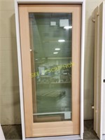 36" full view left hand pine exterior door