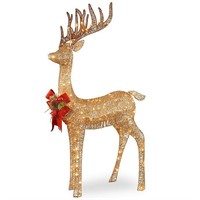 48 Pre-Lit Sisal Resting Reindeer, Tree Co.