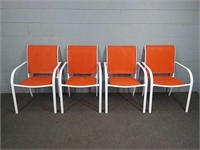 4x The Bid Outdoor Metal & Mesh Chairs