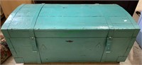 Antique stage coach trunk - two large locks for