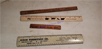 Vintage advertising rulers