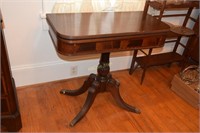 Vintage Folding Top Gaming Table with Claw Feet,