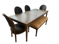 A World Market Table w/ (4) Chairs & Bench