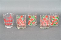 Vintage Culver Bloody Mary Glasses & Jigger