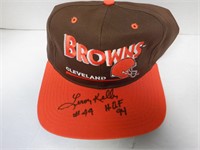 LEROY KELLY SIGNED AUTO CLEVELAND BROWNS HAT