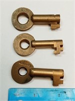 OF) vintage railroad switch keys