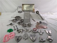 35 Piece Vintage Cookie Cutters & Baking Items