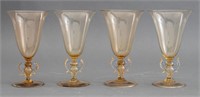 Venetian Murano Glass Goblets, 4