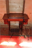 sewing table with sewing machine