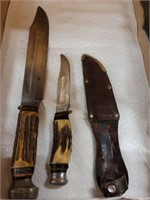 GCCO SOLINGEN GERMAN KNIVES 490 467 STAG HANDLE