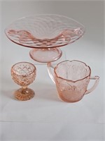 VTG PINK DEPRESSION GLASS LOT-ALL IN GOOD SHAPE