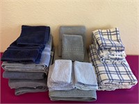 Towels: Blues, Blue Grey, Navy, Plaid