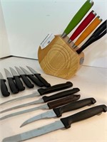 12 pcs Knife/Scissors Set in Wood Holder